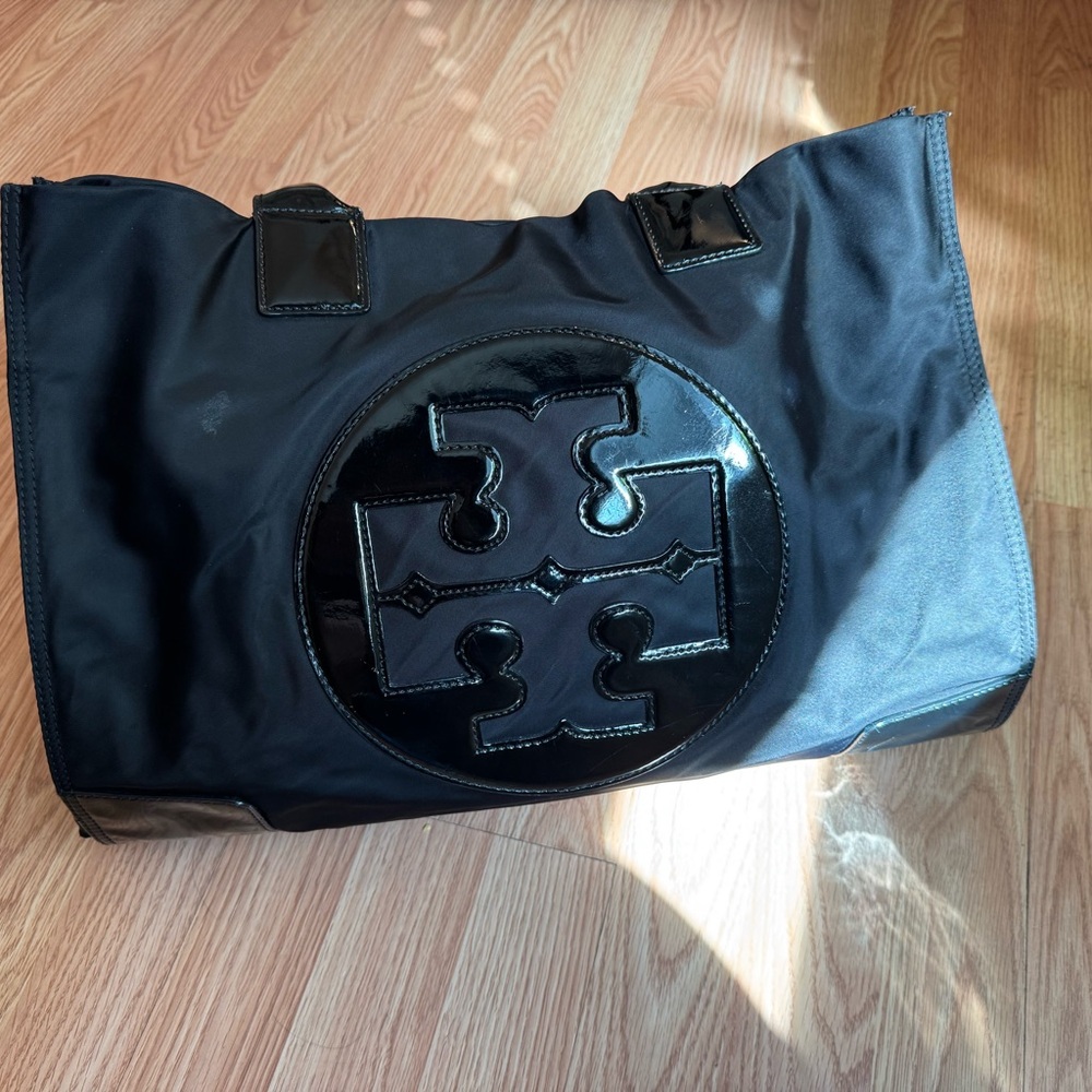 Tory Burch Black Nylon Tote Bag